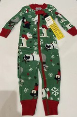 HANNA ANDERSSON Christmas Pajamas Boy Girl 6M To 12M Green Dogs Sleeper