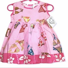 NWT 6 months ALOHA Beary Basics Dress w Fun Print & Trim Baby Infant Babies