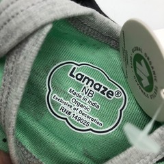 Lamaze Organic Cotton Baby One Piece Outfits Snap Button Green Gray Newborn