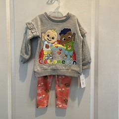 Cocomelon Girls Size 18 Months Fleece Top & Leggings 2-Piece Outfit