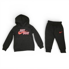 Nike Toddler Boys 2T 3T Hoodie Jogger Set Sweatshirt Outfit Black Red NWT