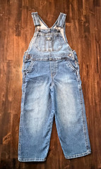 OshKosh B’gosh Toddler 5T Denim Overall Jean Bibs GUC
