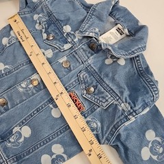 Disney Mickey Mouse All Over Print Jean Denim Jacket Size 3T 3 Toddler