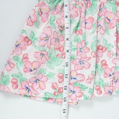 Vintage Tiny Tots Original Floral Strawberry Top Pink Ruffle Cottage Baby 24M