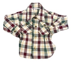 Vintage Health-Tex Girls Size 3T Toddler Plaid Snap Front UNLINED Jacket USA