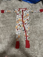 Little Sleepies Gingerbread Christmas Tree Holiday Zipped 12-18 Months