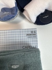 14 Pairs of Newborn Baby Socks 0-6 Months Capelli Oeko-Tex White Green Brown NEW