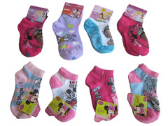 New DISNEY Princess/Minnie Mouse Girl Socks 8 pairs Size: 4-6 1/2 – 3M-2yrs