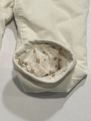 Gap White Corduroy Baby Pants 12-18 Months Solid Stars Button Pockets