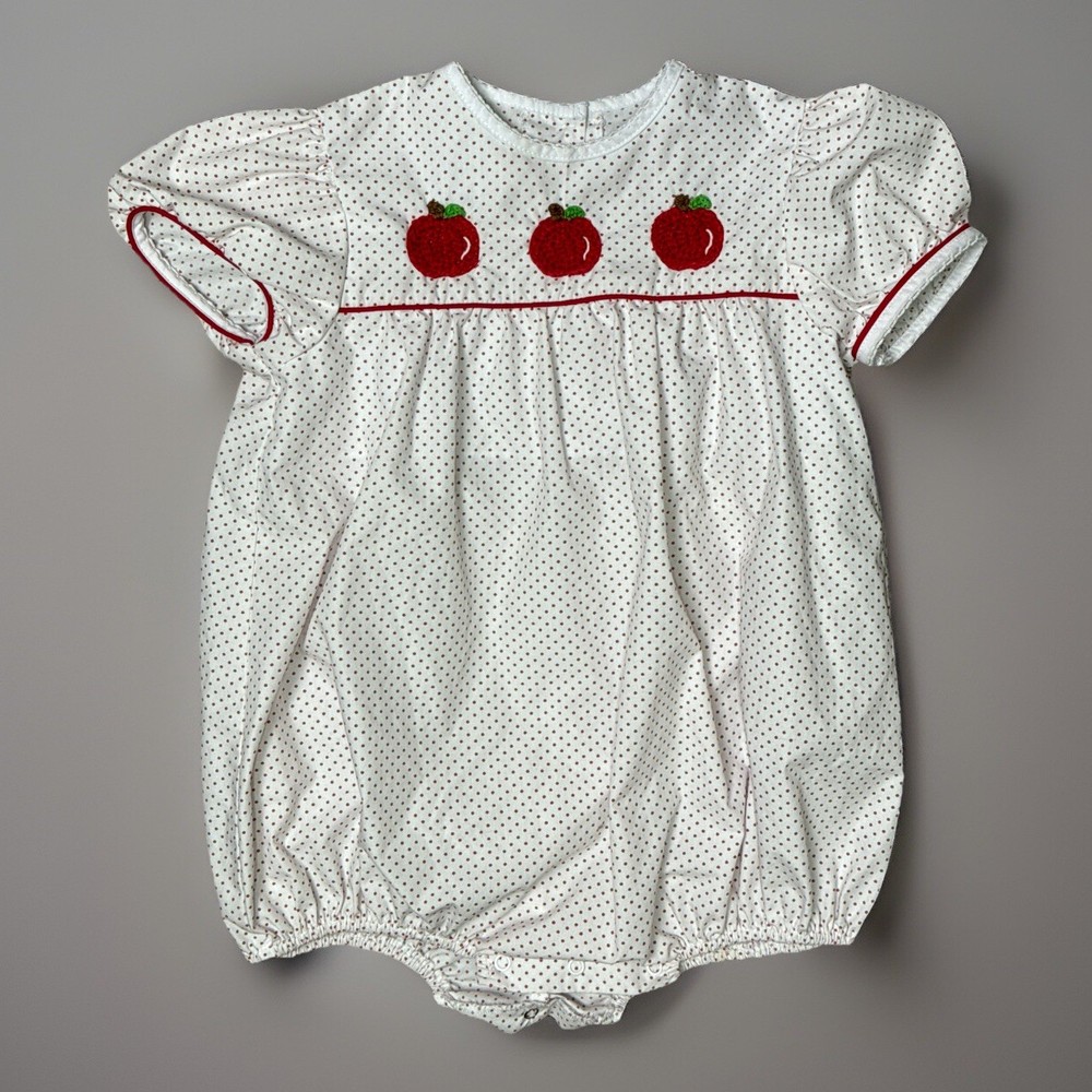 Posh Pickle smocked Size 4T girls Apples southern one piece