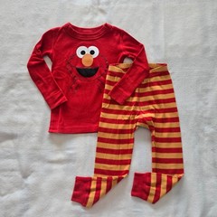 3T Hanna Andersson Sesame Street ELMO Long Pajama Set