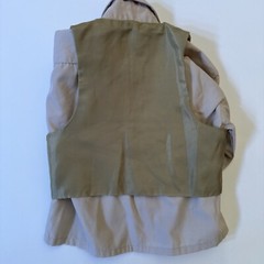 Fouger Suit Set Toddler Tan Pin Striped Used See Measurement In Pictures