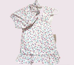 Royal Heir Girls 18 Months White Multicolor Geometric Cotton Sleeveless Sundress