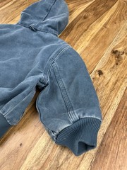 Vintage Toddler Carhartt Hooded Canvas Blue Jacket Kids Size 2T