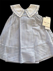 Sophie & Lucas NWT Blue/White “Costal Classics” Lined Woven Cotton Dress-6Mos