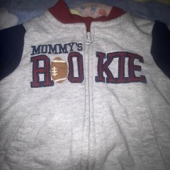 New Born Infant Baby Sweater Pockets Mommys Rookie Football 0-3 Months Carters