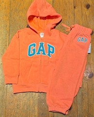 NWT Baby Gap Boys Girls Logo Zip Hoodie Jacket Set Pants Sweatpants Set 4T 4