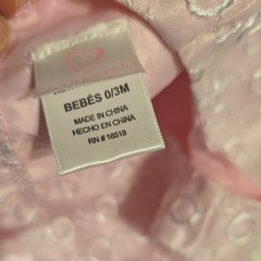 Youngland Baby Pink Embroidered Tiered Organza Special Occasion Dress 0-3M