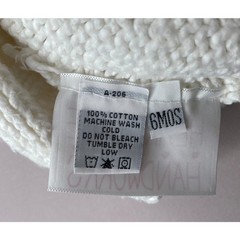 Hearthside Handworks Handknit White Cardigan Sweater w/Flower Button Girls 6 Mo