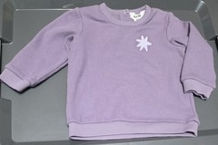 Girls Lavender Ribbed Long Sleeve Top By Cotton On Baby Size 12-18M With Star…