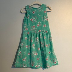 H&M Spring Floral Dress – Light Green with Pink & White Flowers, 2-4 Years