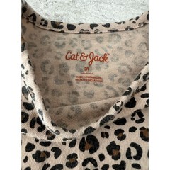 Cat & Jack Toddler Girls Leopard Print Long Sleeve Empire Waist Dress Size 3T
