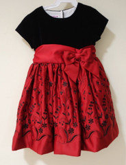 NWT Simi Berry Embroidered Satin Party Dress Girl’s Size 2