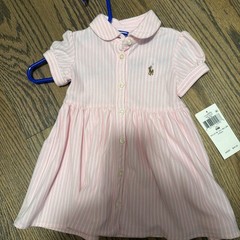 Ralph Lauren Polo Knit Mesh Oxford Dress Shirtdress & Bloomer Baby Size 6 mo
