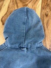 Vintage Toddler Carhartt Hooded Canvas Blue Jacket Kids Size 2T