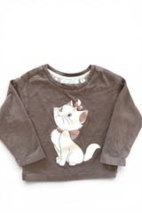 Kids Disney Marie The Aristocats Girls 3T Long Sleeve Sweatshirt Cotton Tan Soft