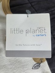 Little Planet by Carter’s Organic Sleeveless Fruit Romper 12M White/Brown