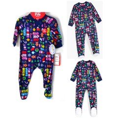 Family PJs Baby & Toddler Holiday Toss One Piece Pajama w/ Feet Choose Size New