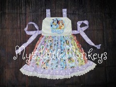 NEW Boutique Bluey Girls Sleeveless Ruffle Twirl Dress