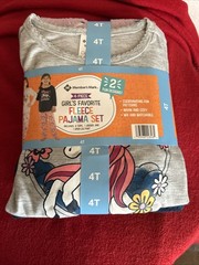 MEMBER’S MARK Girls’ 4 Piece Fleece PJ Set Unicorn 4T