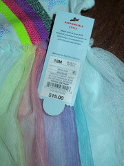 Cat & Jack Sequin Rainbow Tulle Tutu Dress Baby Girls Size 12M Aqua Mint Bottoms