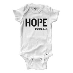 Hope Baby Bodysuit Infant Clothes Religious Faith Positive Gift For Christian