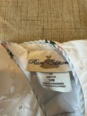 Rare Editions Girls Dress 24M Blue Seersucker Floral Embroidered Easter Party
