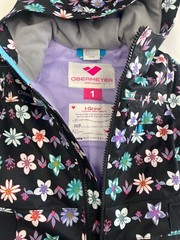 $180 Obermeyer Quinn Winter One Piece Snowsuit NWT Size 1 Baby I-Grow System