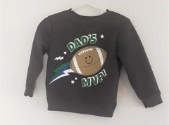 Garanimals Dads MVP Graphic Football Sweatshirt Size 18 Months Gray Long Sleeve