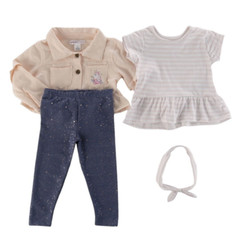 NWT Nannette Toddler Girls 3Pc Terry Jacket Set With Headband, Unicorn, SIZE 3T