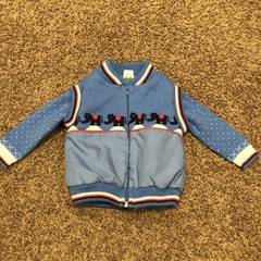 Vintage 80s Baby Boys Blue Elephant Sweater & Vest Set Size 12 Months A34