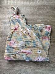 Angel Dear Muslim Gauzy Romper Floral Print Size 6 To 12 Months ￼