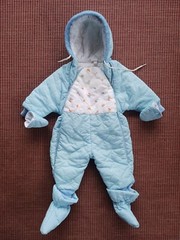 Vintage Snow Suit Baby Toddler Size 12-24M Retro Mittens Booties Ski Girl Flower