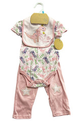 Baby Elements 3pc set Bib, Bodysuit, and Pant, 6-9 months
