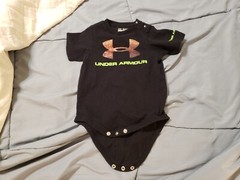 Size 6/9 Months Bodysuit Black Under Armour RealTree Camouflage Logo Heat Gear