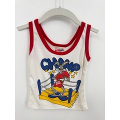 Just4Kids Bugs Bunny Champ Tank Top 2T White Red Boxing Graphic Ringer Shirt