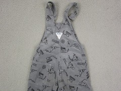 OshKosh B’gosh Overalls Boy Size 5 Gray Corduroy Dungarees Made in USA