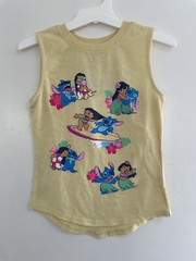 Disney Toddler Girls Lilo & Stitch Graphic Cotton Blend Tank Top Yellow XXS 2/3