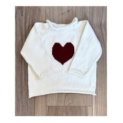 Magnolia Baby Luna & Arlo My Heart Knitted Pullover Sweater Cotton 12M Coquette
