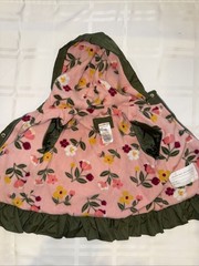 Carter’s Toddler Girls Jacket, Fall Spring Rain 18 Months Green, Pink Fleece